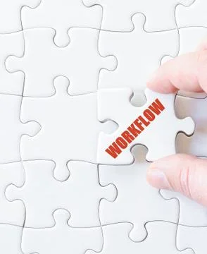 Missing jigsaw puzzle piece with text Stock Photos