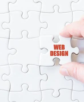 Missing jigsaw puzzle piece with text Stock Photos
