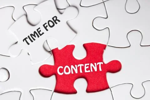Missing jigsaw puzzle with Time For New Content Photos