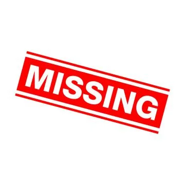 Missing Letter Rubber Stamp Vector Template Stock Illustration