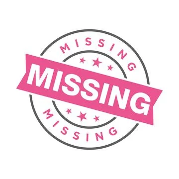 Missing Letter Rubber Stamp Vector Template Stock Illustration