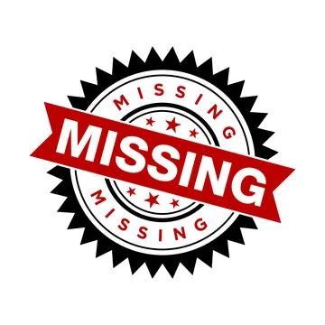 Missing Letter Rubber Stamp Vector Template Stock Illustration