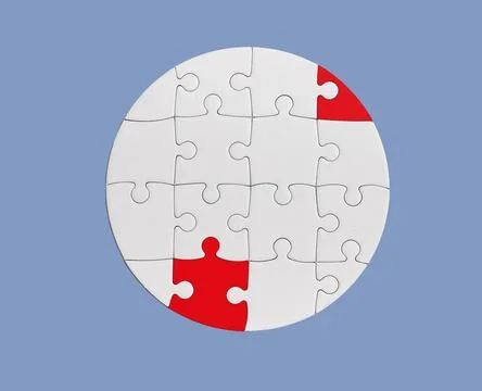 The missing link. Connecting the jigsaw pieces to form the whole picture. Stock Photos