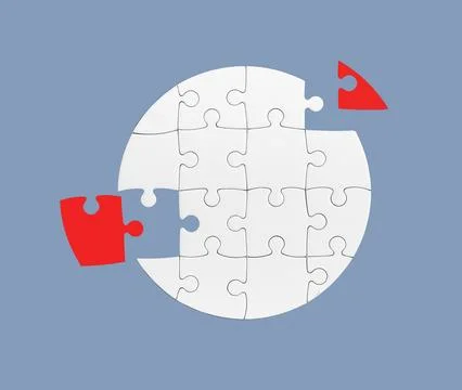 The missing link. Connecting the jigsaw pieces to form the whole picture. Stock Photos