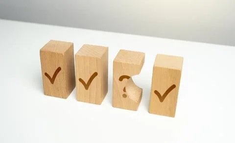 Missing link. Work in progress, missing part. Incompletion. Imperfections and Foto stock