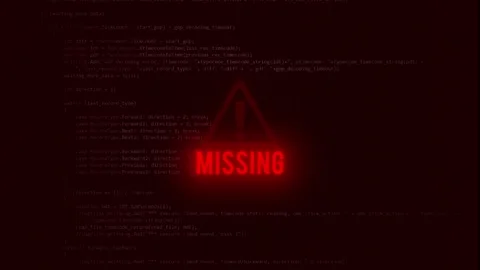 Missing Message Animation System Failure Notification Stock Footage 343590988