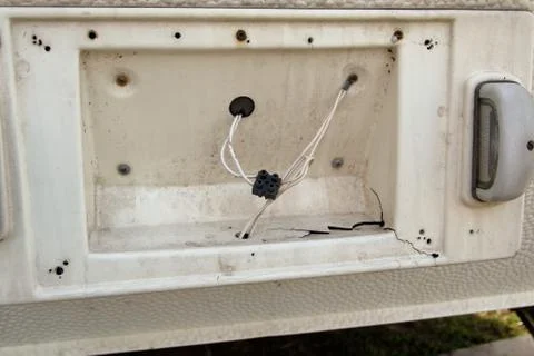 Missing number plate Foto stock