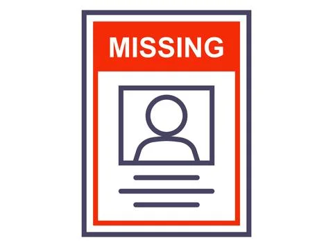 Missing person icon. Isolated sign Stock Illustration