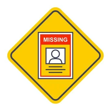 Missing person icon. Isolated sign, Stock Illustration
