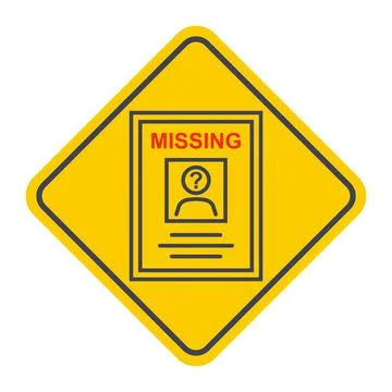 Missing person icon. Isolated sign Stock Illustration