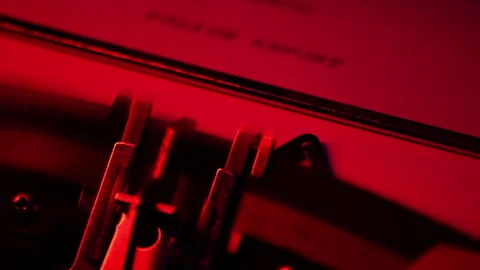 Missing Person Report Typed on Old Typewriter Stock Footage 318529610