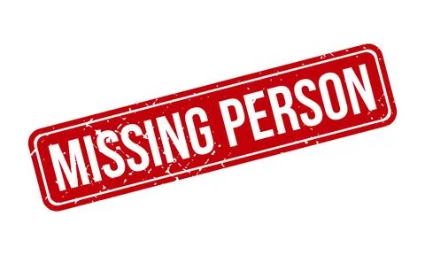 Missing Person Rubber Stamp. Red Missing Person Rubber Grunge Stamp Seal Ve.. Stock Illustration