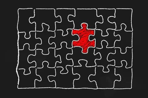 The missing piece Illustrazione stock