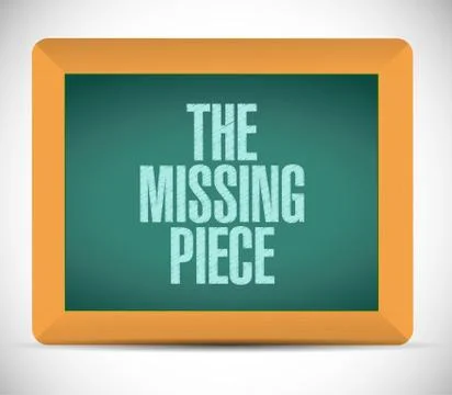 The missing piece message illustration design Stock Illustration