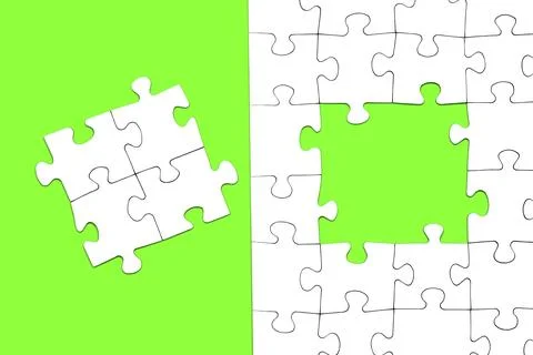 Missing pieces of the puzzle Stock Illustration