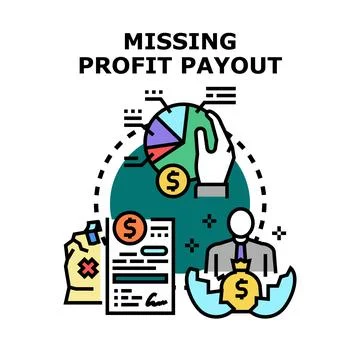 Missing profit payout concept vector illustration 스톡 일러스트