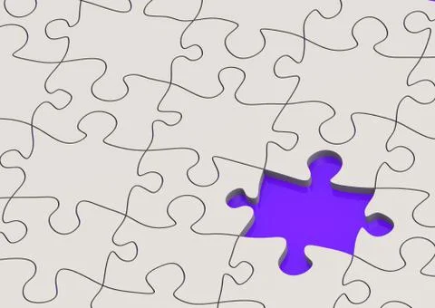 The missing puzzle Stock Illustration
