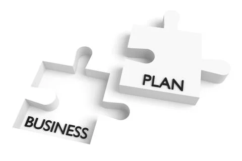 Missing Puzzle Piece, Business Plan, White Stock Illustration