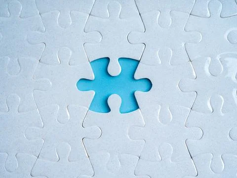 Missing puzzle piece concept symbolizing problem solving, business solution.. Stock Photos