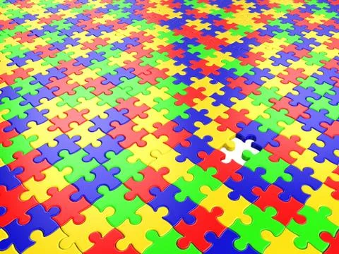 Missing puzzle piece Stock Illustration