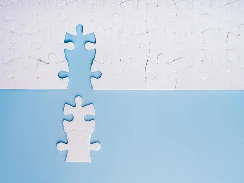 Missing puzzle piece revealing gap and connection, representing problem sol.. Stock Photos