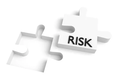 Missing Puzzle Piece Risk, 3d illustration Illustrazione stock