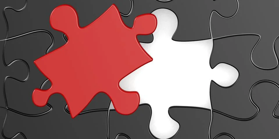 Missing puzzle piece for teamwork concept Stock Illustration