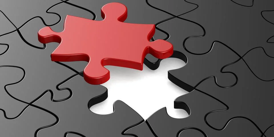 Missing puzzle piece for teamwork concept Stock Illustration