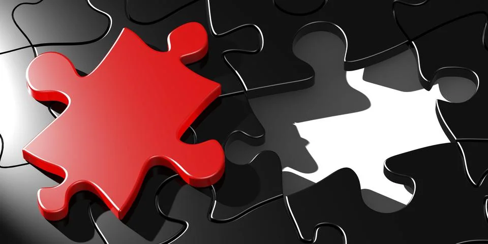 Missing puzzle piece for teamwork concept Stock Illustration