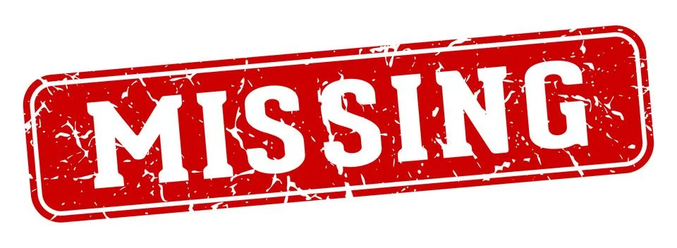 Missing rectangular sign. missing stamp Stock Illustration