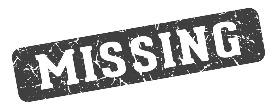 Missing rectangular sign. missing stamp Stock Illustration
