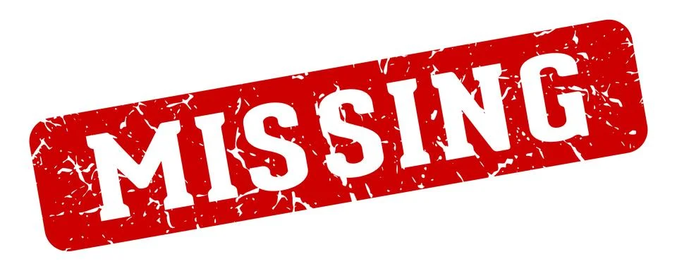 Missing rectangular sign. missing stamp Stock Illustration