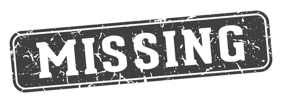 Missing rectangular sign. missing stamp Stock Illustration