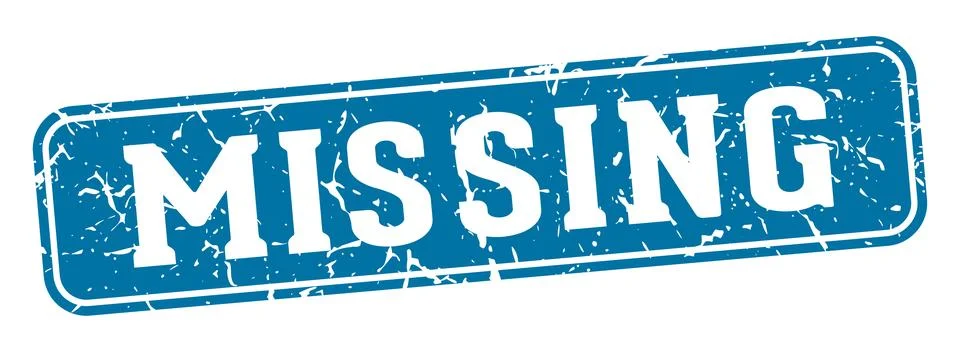 Missing rectangular sign. missing stamp Stock Illustration