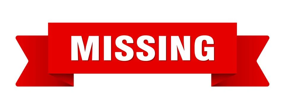 Missing ribbon isolated on transparent background. missing ribbon Stock Illustration