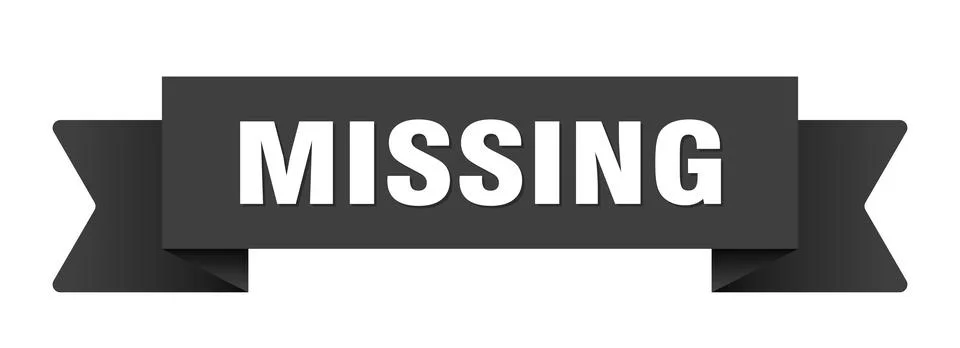 Missing ribbon isolated on transparent background. missing ribbon Stock Illustration
