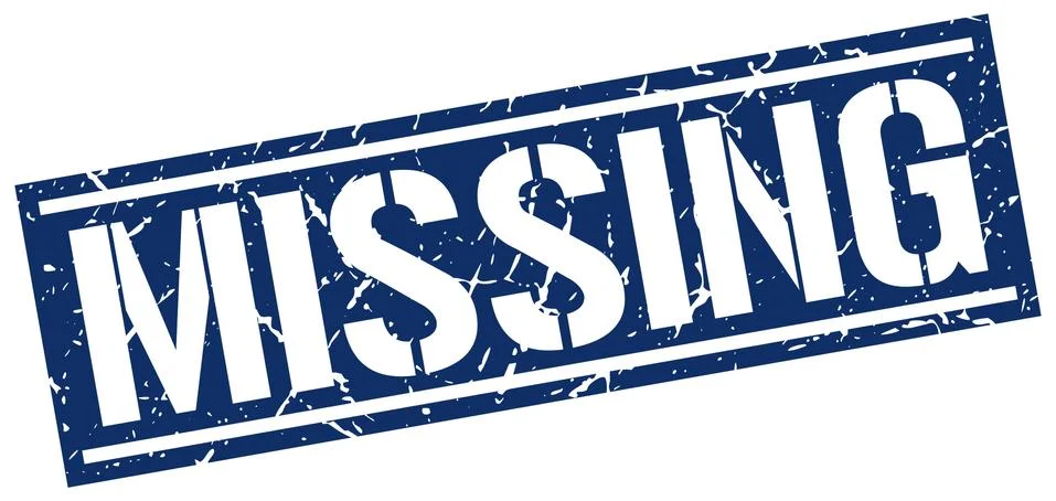 Missing square grunge stamp Stock Illustration