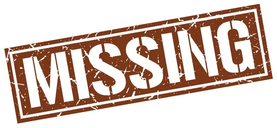 Missing square grunge stamp Stock Illustration