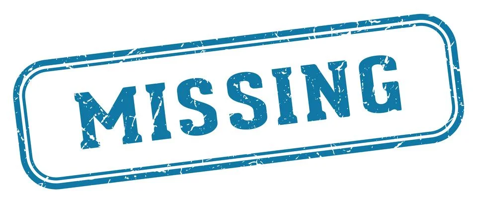 Missing stamp. missing rectangular stamp on white background Stock Illustration