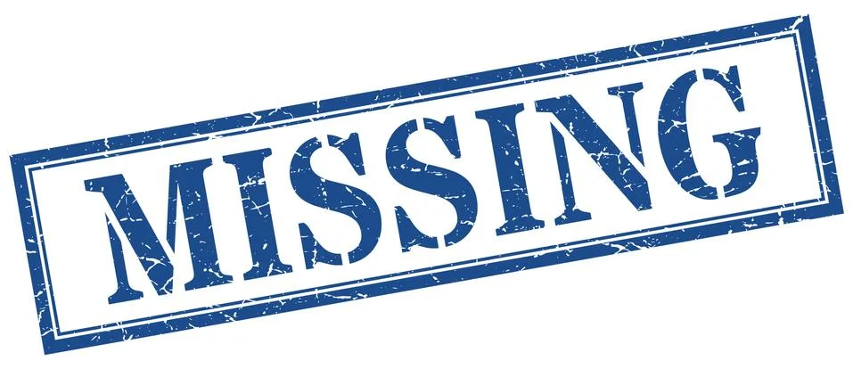 Missing stamp. missing square grunge sign. missing Stock Illustration