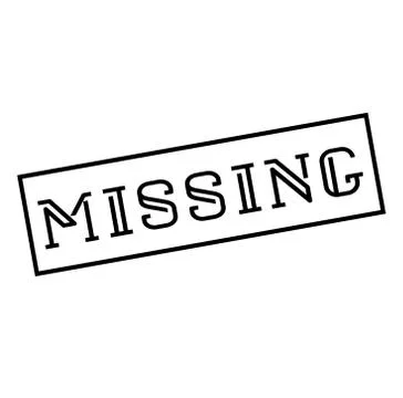 MISSING stamp on white background Stock Illustration
