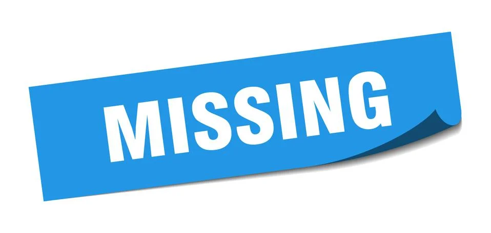 Missing sticker. missing square isolated sign. missing Stock Illustration