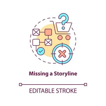 Missing storyline concept icon イラスト素材