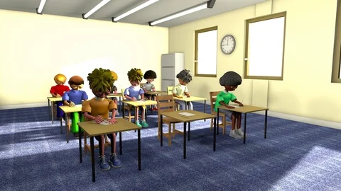 THE MISSING STUDENT FROM A CLASSROOM EXAM SCENE Vídeos de archivo 73430755