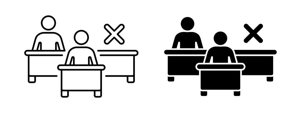 Missing student icon. Vacant place symbol. Fired employee vector illustrati.. Stock Illustration