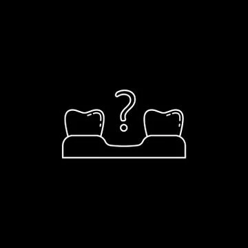 Missing tooth line icon イラスト素材