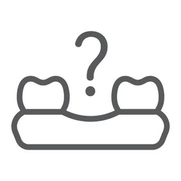 Missing tooth line icon, stomatology and dental イラスト素材