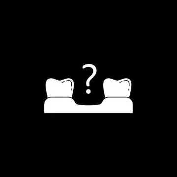 Missing tooth solid icon Stock Illustration