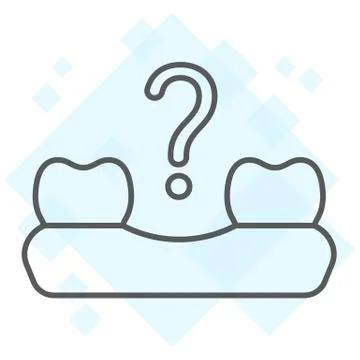 Missing tooth thin line icon, stomatology イラスト素材