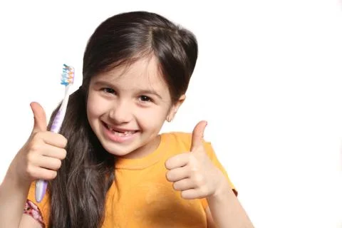 Missing two front teeth Foto stock